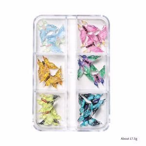 NAIL ART LUMINOUS BUTTERFLIES (6)